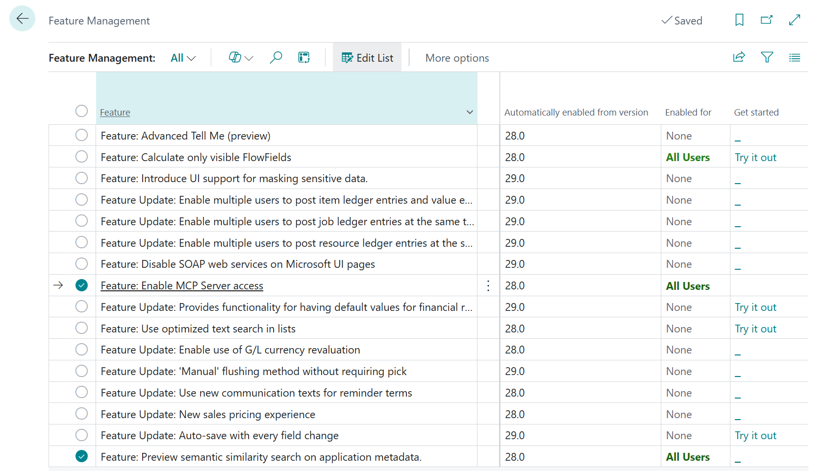 Business Central MCP Feature Management