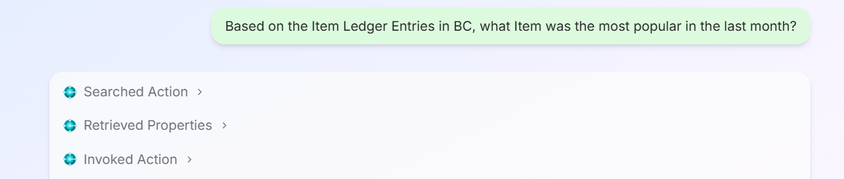 Business Central Tool Calls Flow